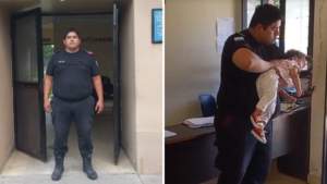 Agentes policiales rescatan a una pequeña en San Francisco de Álava