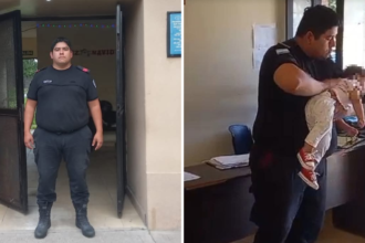 Agentes policiales rescatan a una pequeña en San Francisco de Álava