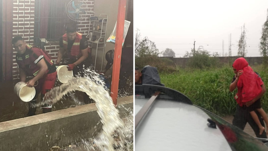 Lluvias torrenciales generan inundaciones en Alto Comedero: Bomberos en acción