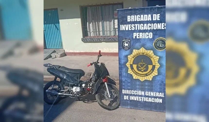 Robo en Perico: Detuvo a sospechoso con moto robada