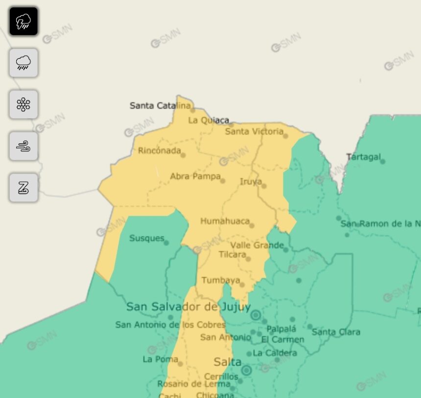 Meteorología advierte sobre fenómenos tormentosos previstos en Jujuy