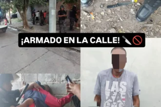 Capturan a dos personas con arma blanca en Mariano Moreno