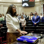 Tras su ruptura, Moisés juró como vicepresidenta del Senado de la Nación