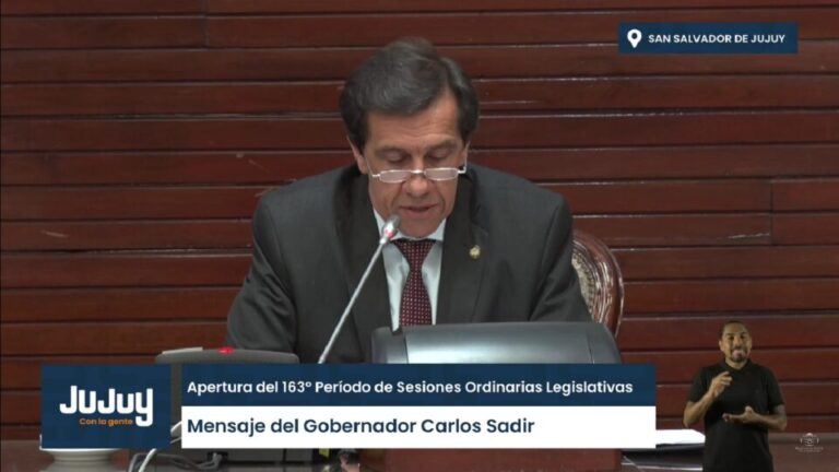 El gobernador Sadir inaugura sesiones 2026 en la Legislatura jujeña