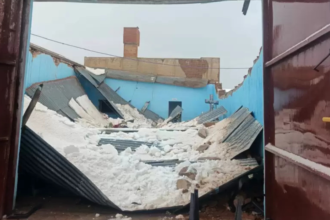 Temporal de granizo destruye salón en Abra Pampa durante ceremonia fúnebre