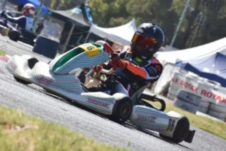 Felipe Balderrama logró sumar puntos en el karting Senior Max