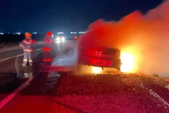 Hallaron un automóvil incendiado en la Ruta 9 a la altura de El Carmen