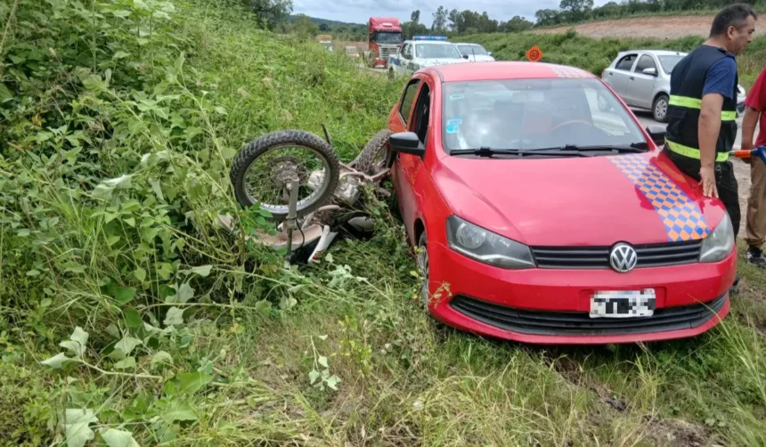 Accidente en Ruta 34: remis impactó moto cerca de San Pedro