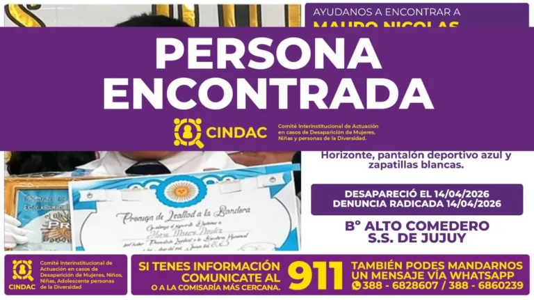 Hallaron al menor desaparecido en Alto Comedero