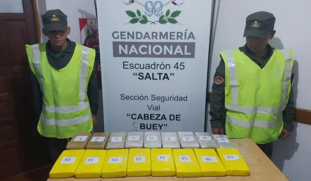 Gendarmería decomisó cocaína en dos colectivos que salieron de Jujuy hacia Salta