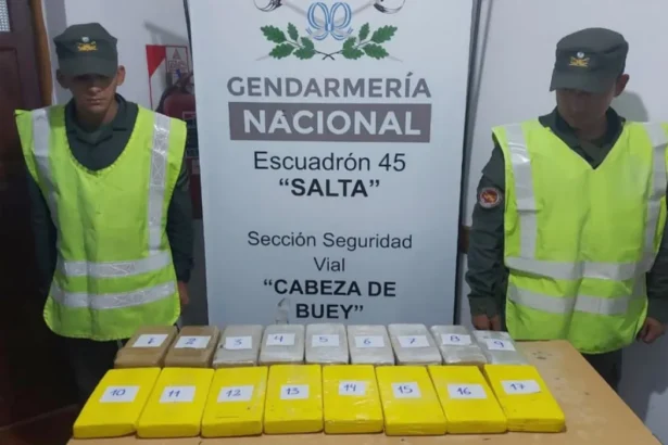 Gendarmería decomisó cocaína en dos colectivos que salieron de Jujuy hacia Salta