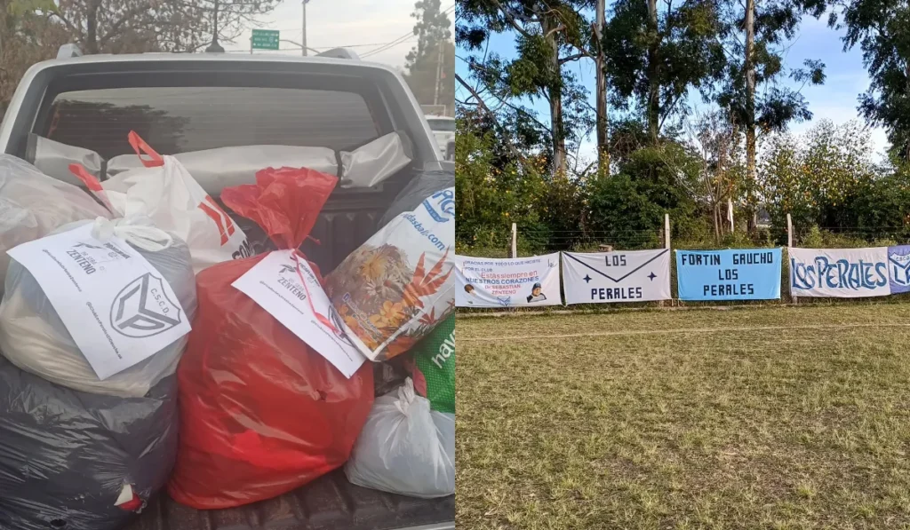 Colecta de ropa para el invierno en Los Perales con apoyo deportivo