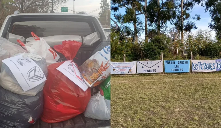 Colecta de ropa para el invierno en Los Perales con apoyo deportivo