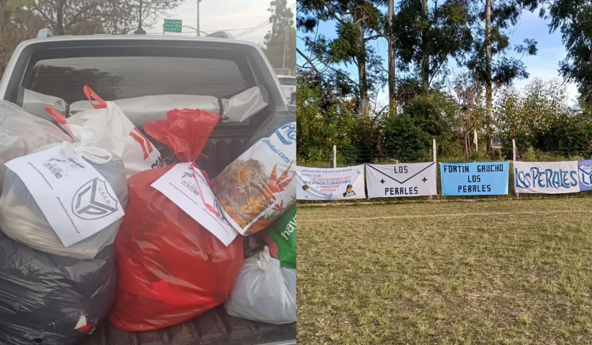 Colecta de ropa para el invierno en Los Perales con apoyo deportivo