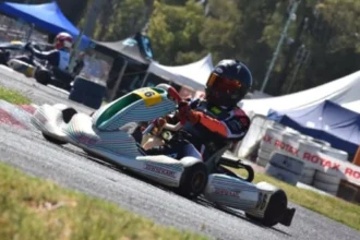 Felipe Balderrama compite en la tercera fecha del Rotax en Buenos Aires