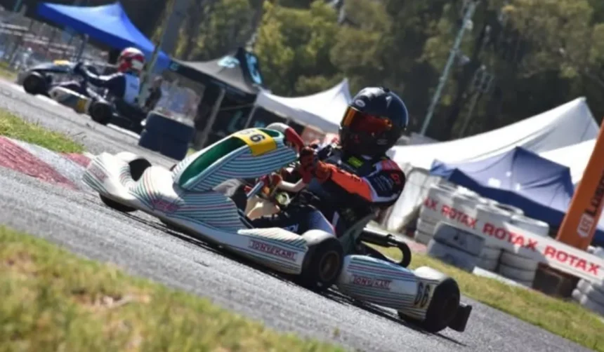 Felipe Balderrama compite en la tercera fecha del Rotax en Buenos Aires