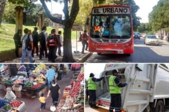Servicios municipales en San Salvador de Jujuy durante el Día del Trabajador