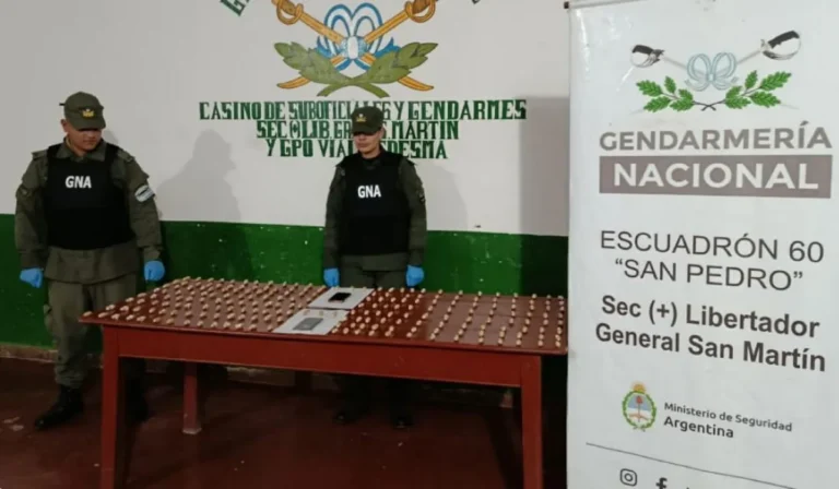 Detención de capsuleros en Jujuy: incautaron casi 3 kilogramos de cocaína