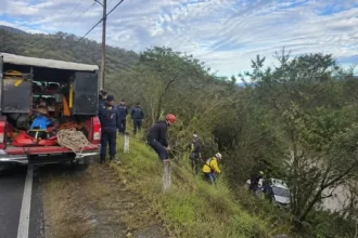Desbarranco en Ruta N°2: Familia rescatada en Juan Galán