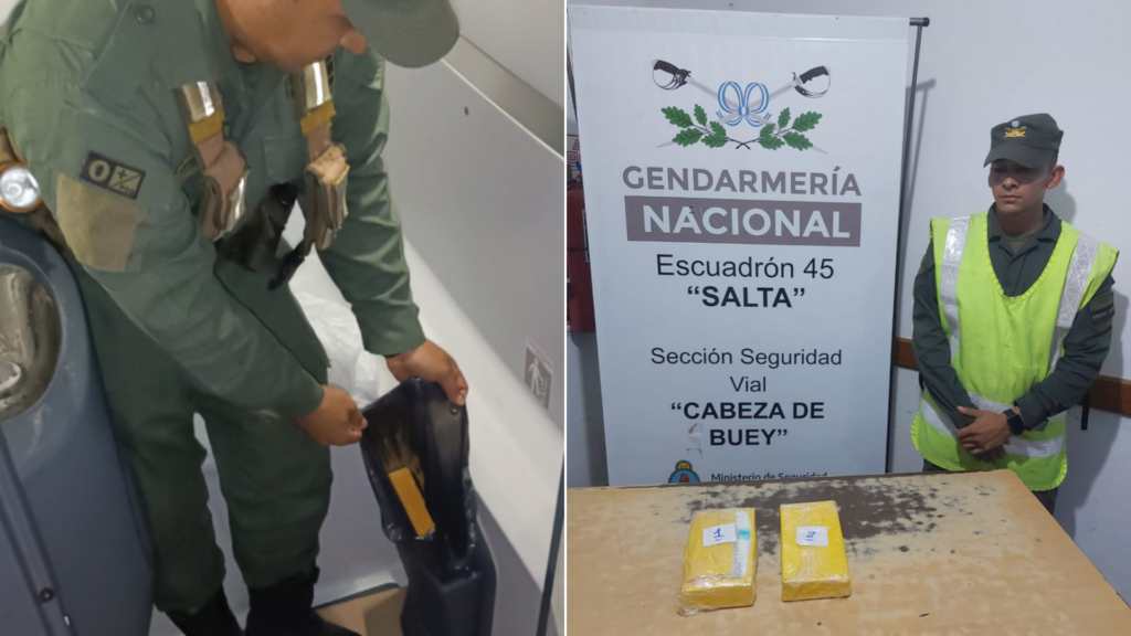 Gendarmería incauta más de 18 kilos de cocaína en colectivos desde Jujuy