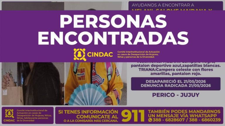 Localizaron a dos menores en Salta que eran buscadas desde Perico