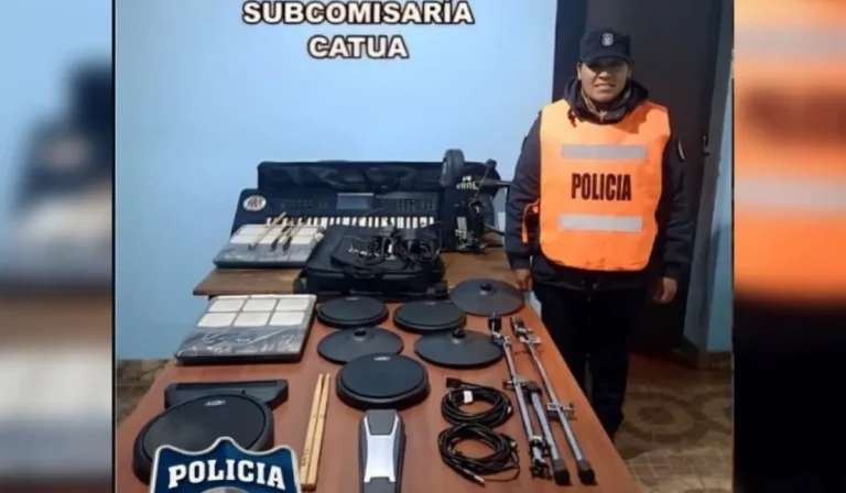 Recuperaron instrumentos robados valuados en más de dos millones de pesos en Catua
