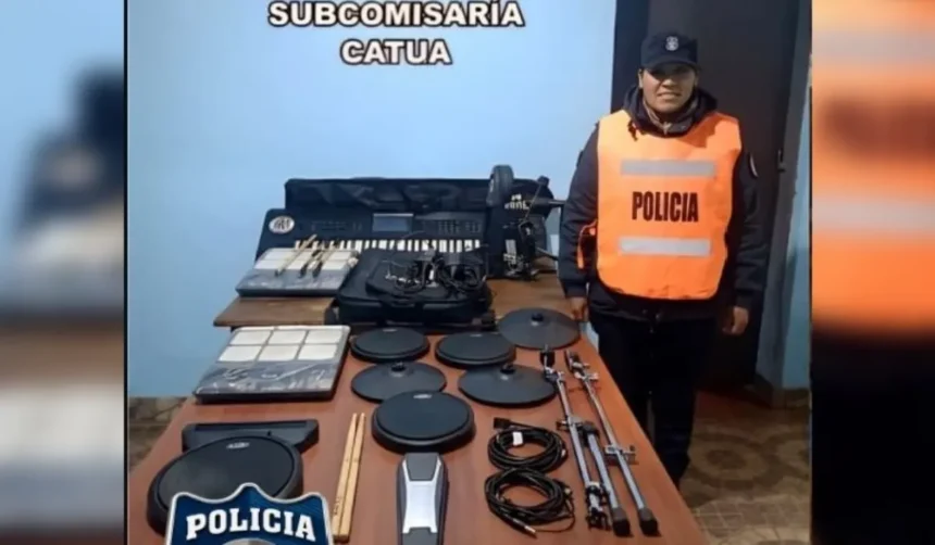Recuperaron instrumentos robados valuados en más de dos millones de pesos en Catua