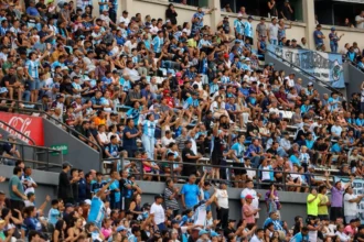 La permanencia de Gimnasia Jujuy: celebración del hincha albiceleste