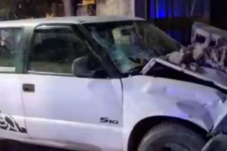 Choque alcoholizado en San Pedro: conductor con 2.5 de alcohol destruyó pared