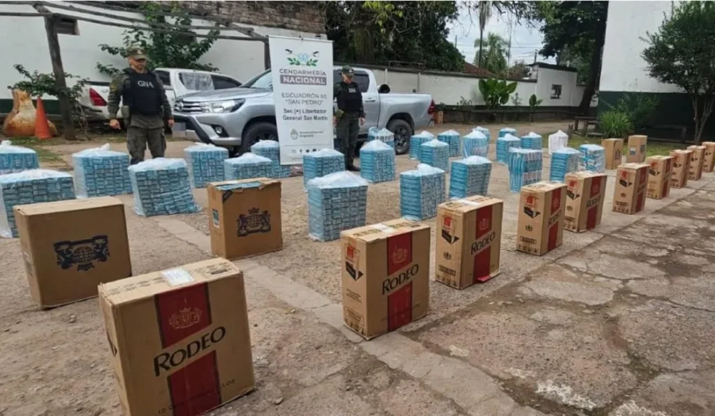Gendarmería decomisó más de veinte mil paquetes de cigarrillos extranjeros en San Pedro