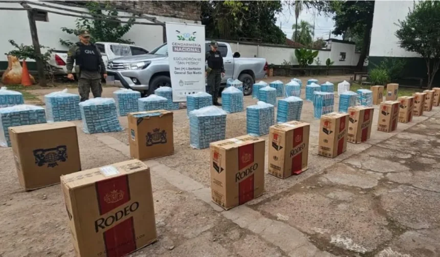 Gendarmería decomisó más de veinte mil paquetes de cigarrillos extranjeros en San Pedro