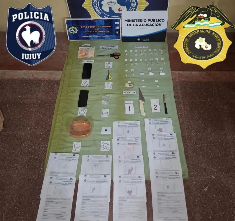 Más de 20 personas detenidas en operativos antinarcóticos en Jujuy