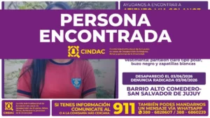 Hallaron a la menor desaparecida en buen estado de salud