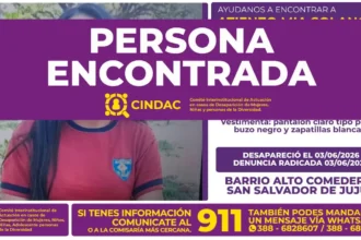 Hallaron a la menor desaparecida en buen estado de salud