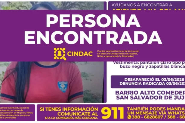 Hallaron a la menor desaparecida en buen estado de salud