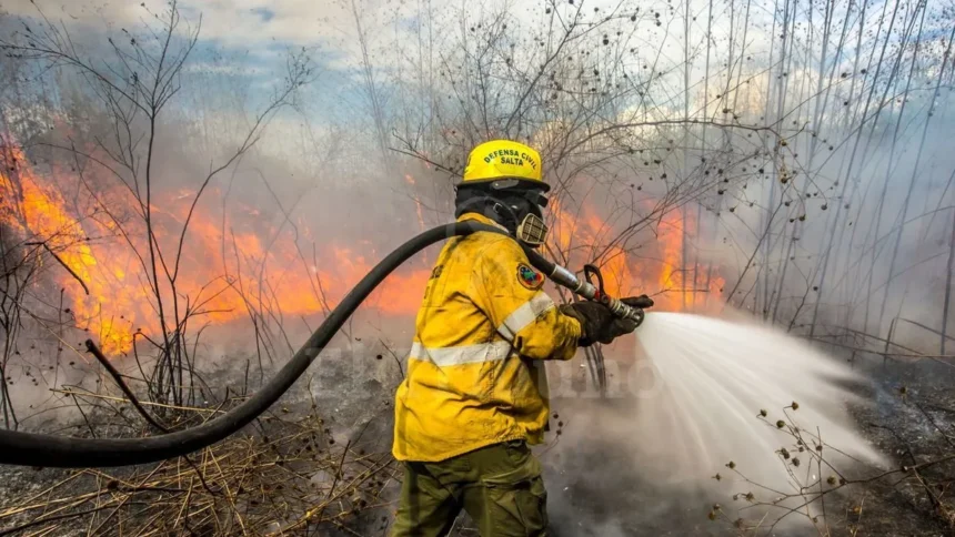 Alerta por incendios en Jujuy: pasto seco y viento Zonda preocupantes en Alto Comedero y Palpalá
