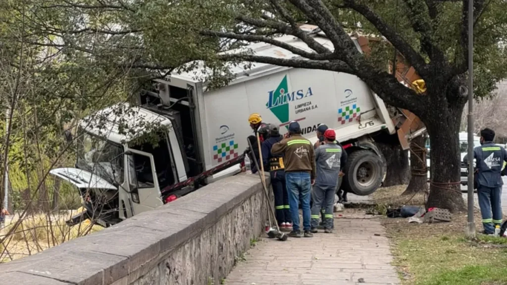 Camión casi cae al parque Xibi Xibi en San Salvador de Jujuy