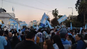 Festejos en Jujuy tras el pase de Argentina a la final del Mundial