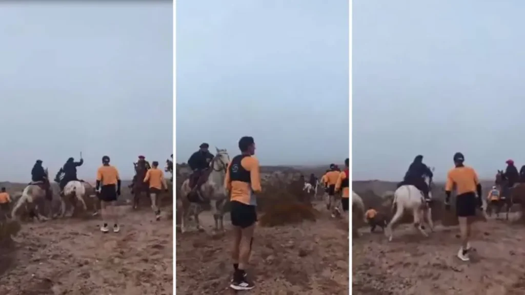 Gauchos contra runners: ataque con rebenques y boleadoras en Río Negro
