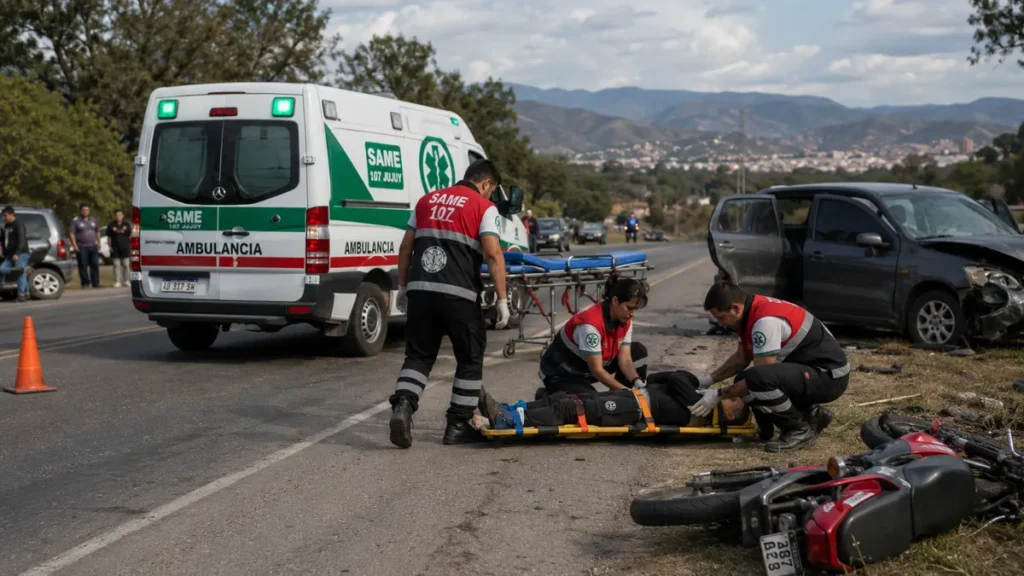 Tragedia en Aguas Calientes: un hombre murió al volcar su auto en la Ruta 61