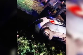 Un conductor olvidó el freno de mano y su auto cayó al canal: el test de alcoholemia dio 2.27