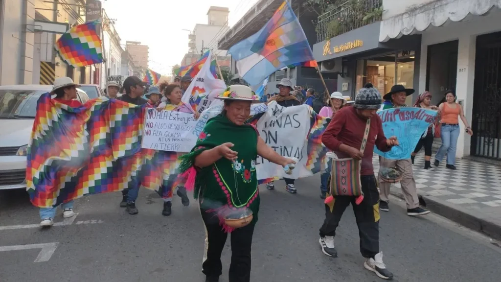 Jujuy: marcha contra la Ley de Tierras en el centro capitalino