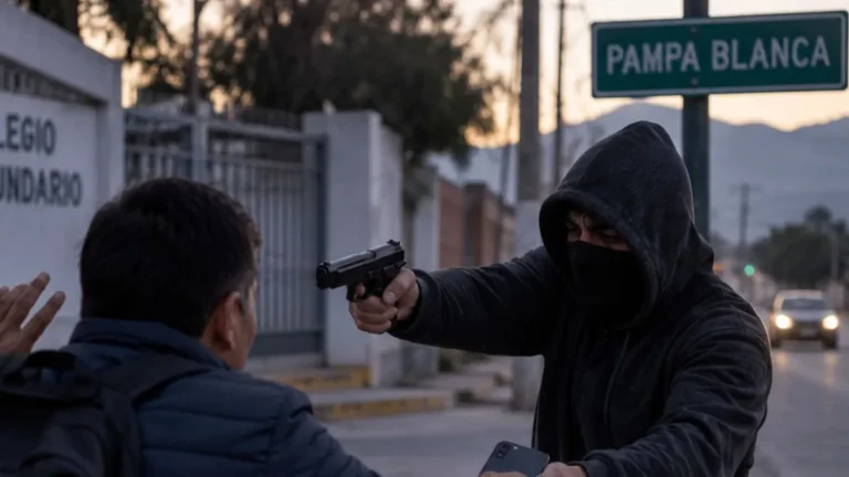 Asalto a mano armada en Pampa Blanca: lo apuntó en la cabeza y le robó el celular