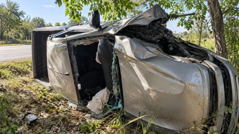 Vuelco en San Antonio: una camioneta chocó contra un árbol y el conductor quedó atrapado