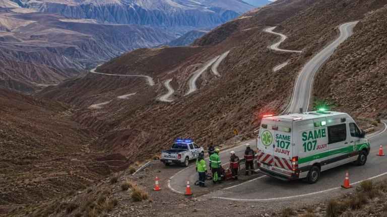 Accidente en la Cuesta de Lipán: un auto cayó 40 metros y tres personas fueron hospitalizadas