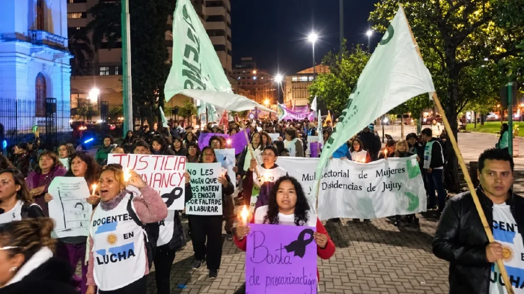 Marcha docente por Nancy Godoy en San Salvador de Jujuy
