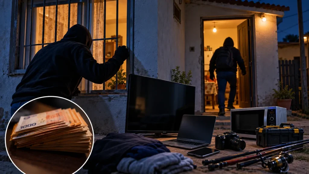 Robos a una familia en Perico: dos viviendas asaltadas en una misma madrugada