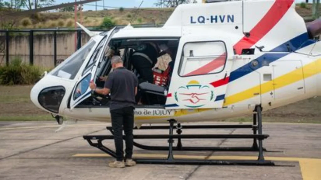 Trasladaron en helicóptero sanitario a San Salvador a un hombre herido tras una caída de un caballo